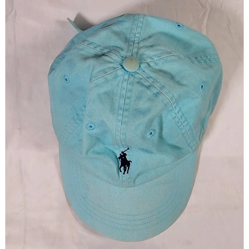 Polo Ralph Lauren Blue Pony Logo Adjustable Baseball Dad Hat Cap One Size Dstrss